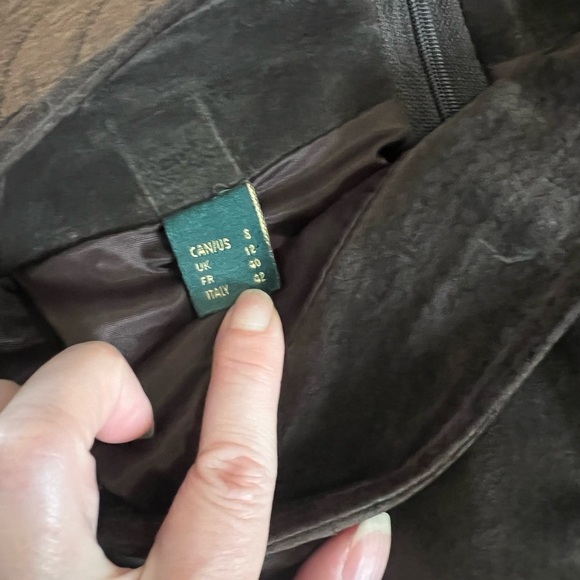 Danier Dark Brown Suede Skirt - Picture 2 of 4